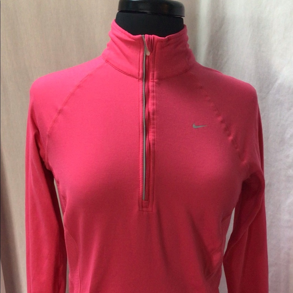 Nike Pink dri-fit pull over top size medium